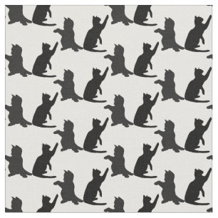 Silhouette Niedlich Kitten Katzen spielen Stoff