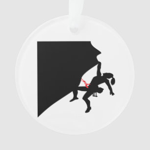 Silhouette noire de Escalade Mountain Girl