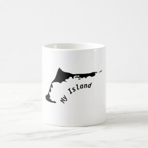 Silhouette of the peninsula Zingst, Darß and Fisch Kaffeetasse