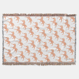 Silhouette Orange und White Zebra Decke
