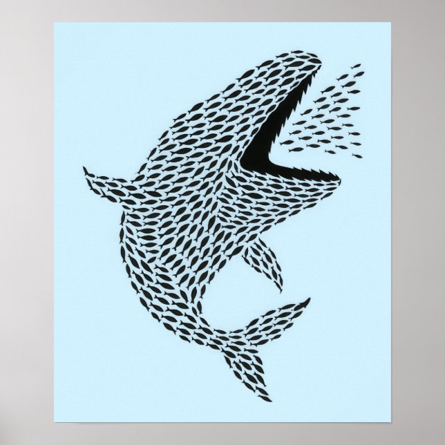 Silhouette Orca Poster (Vorne)