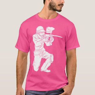 Silhouette Paintball-Spieler Shooter-Zielscheibe T-Shirt