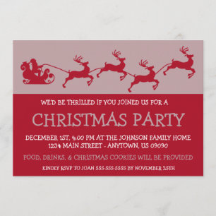 Silhouette Père Noël les invitations à la traînée