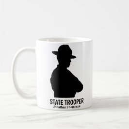 Silhouette Personalisierter Staat Trooper Kaffee T Kaffeetasse