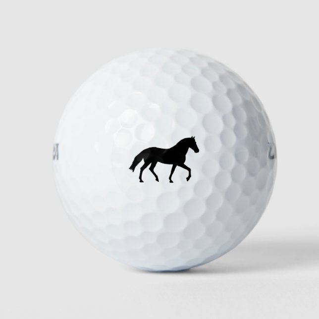 Silhouette Pony Horse Einfache Schatten Golfball (Vorderseite)