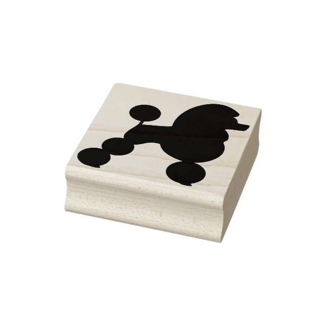 Silhouette poodle art Briefmarke Gummistempel (Stempel)