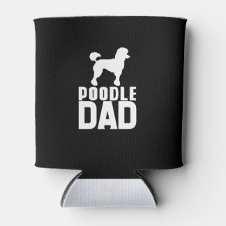 Silhouette Poodle Vater Weißes Design Dosenkühler