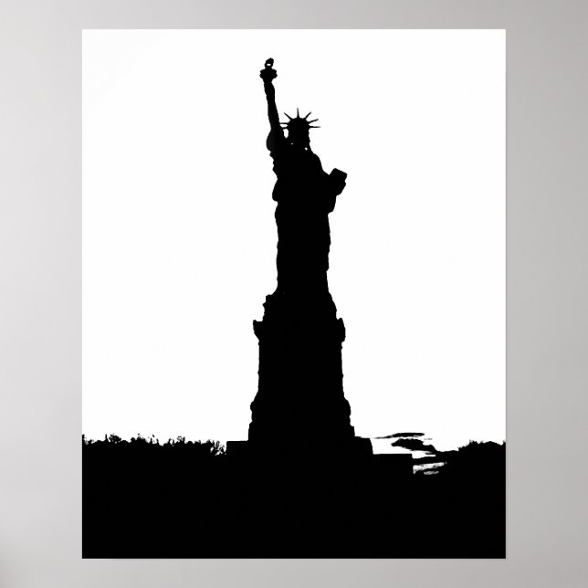 Silhouette-Poster-Statue Poster (Vorne)