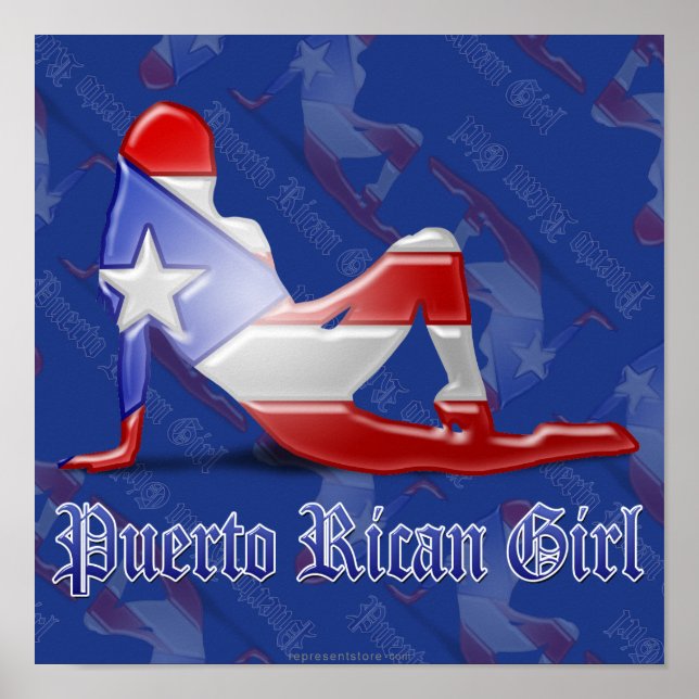 Silhouette Puerto Rican Poster (Vorne)
