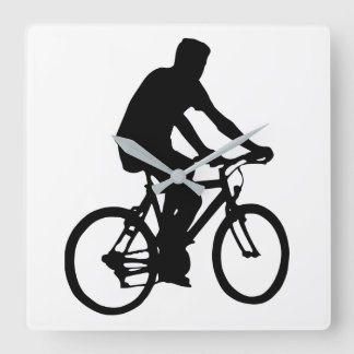 Silhouette Quadratische Wanduhr