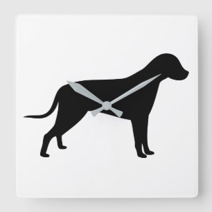 Silhouette Quadratische Wanduhr