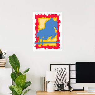 Silhouette Reiten Poster