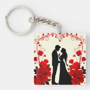 Silhouette romantique d'un couple