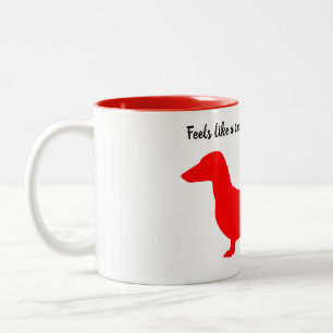 Silhouette rouge Dachshund Mug