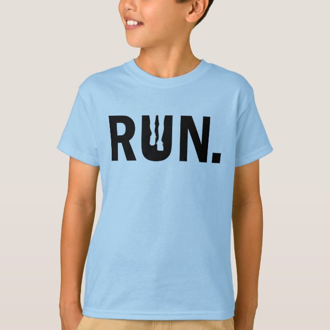 Silhouette-Run für den Runner-Marathon T-Shirt (Vorderseite)