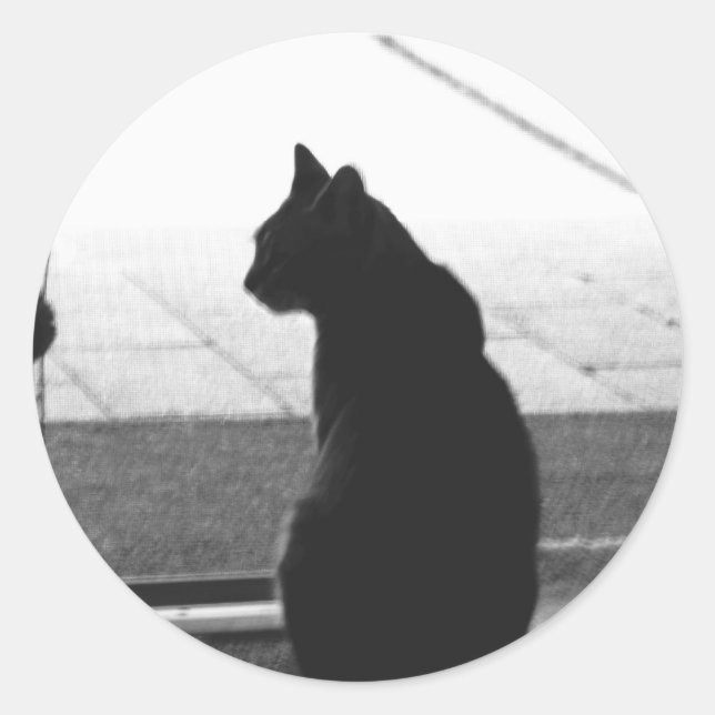 Silhouette Runder Aufkleber (Vorderseite)
