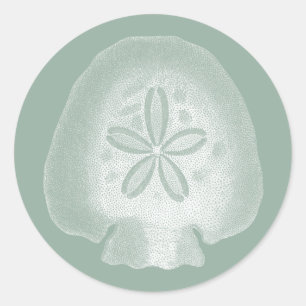 Silhouette Sand Dollar Runder Aufkleber
