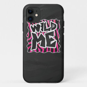 Silhouette Schwarz und Heiß Rosa Zebra Case-Mate iPhone Hülle