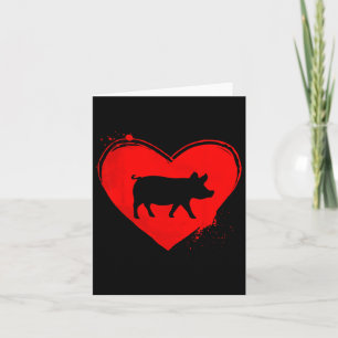 Silhouette Schweinefleisch Gestalt Valentine Schwe Karte