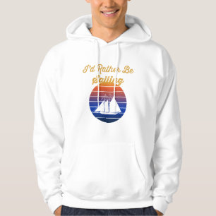 Silhouette-Segelboot-Sonnenuntergang Ich würde lie Hoodie