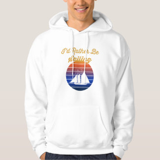 Silhouette-Segelboot-Sonnenuntergang Ich würde lie Hoodie