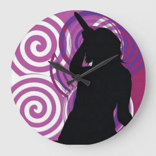 Silhouette Singer Wall Clock Große Wanduhr