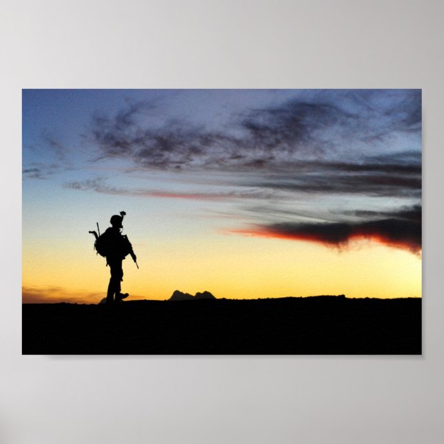 Silhouette Soldier Poster (Vorne)