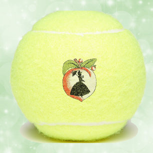Silhouette Southern Belle Reifrock Parosol Pfirsic Tennisbälle