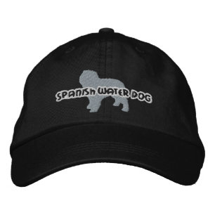 Silhouette Spanischer Wasserhund bestickt Bestickte Baseballkappe