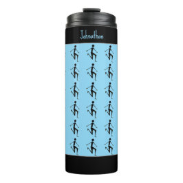 Silhouette-Sportler, Kenia African Art, Blue Thermosbecher