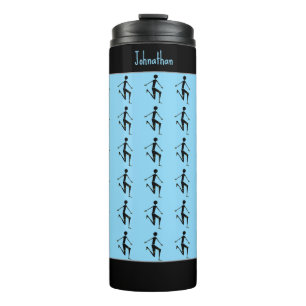 Silhouette-Sportler, Kenia African Art, Blue Thermosbecher