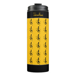 Silhouette-Sportler, Kenia Art Orange Thermosbecher