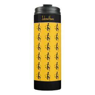 Silhouette-Sportler, Kenia Art Orange Thermosbecher