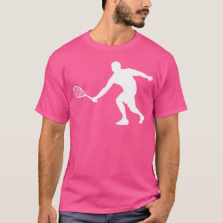 Silhouette Squash Player Ball Racket Racquet Tenni T-Shirt