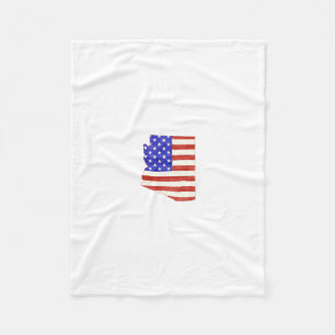 Silhouette-Staatskarte Arizonas USA Fleecedecke