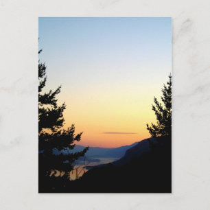 Silhouette Sunrise sur la carte postale Columbia G
