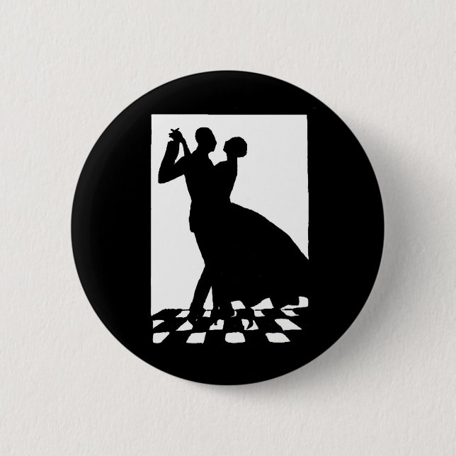 Silhouette Tanzcing in the dark Button (Vorderseite)