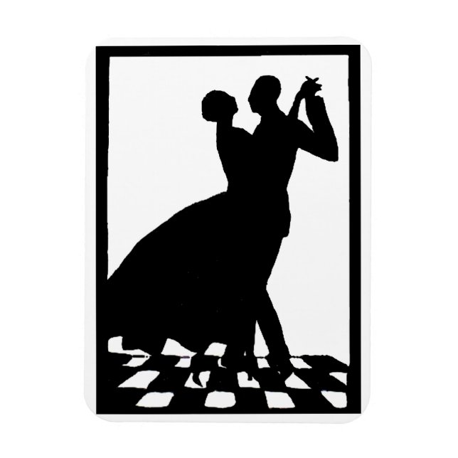 Silhouette Tanzcing in the dark Magnet (Vertikal)