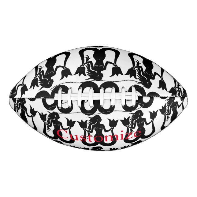 Silhouette Thunder_Cove mit zwei Schwänzen Mermaid Football (Vorderseite)
