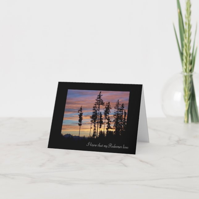 Silhouette Trees Sympathy Card Karte (Vorderseite)
