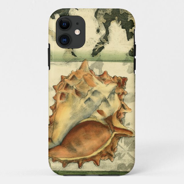 Silhouette-Tritonshorn-Muschel Case-Mate iPhone Hülle (Rückseite)