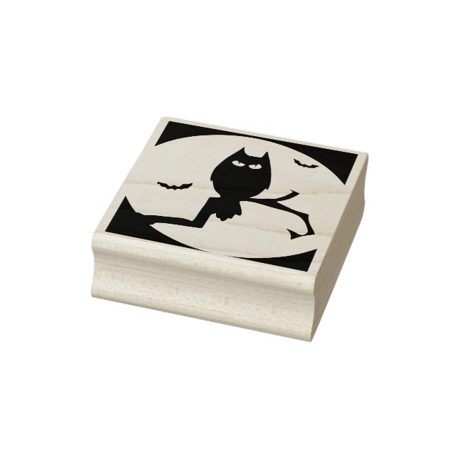 Silhouette und Fledermäuse Briefmarke Gummistempel (Stempel)