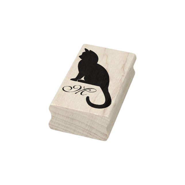 Silhouette und Monogramm - Briefmarke aus Kautschu Gummistempel (Stempel)