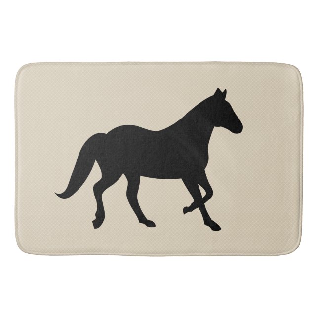 Silhouette und Taupe Badematte (Vorderseite)