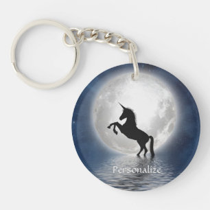 Silhouette Unicorn Pleine lune Océan Personnaliser