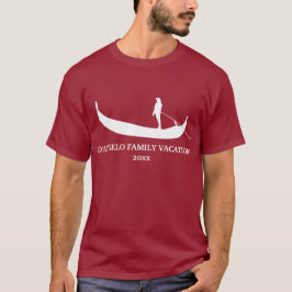 Silhouette Venice Gondola Personalisierte Zolltari T-Shirt