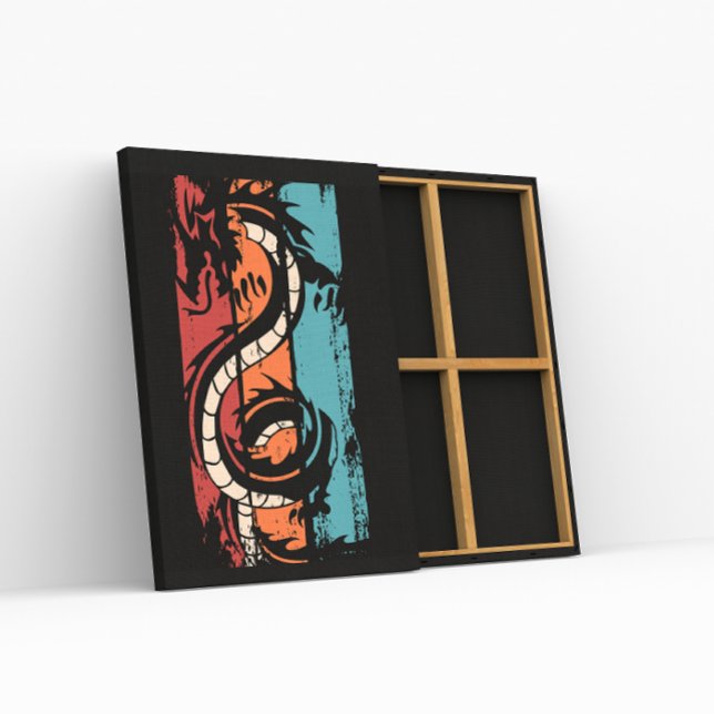 Silhouette Vintager Drache Poster (Von Creator hochgeladen)