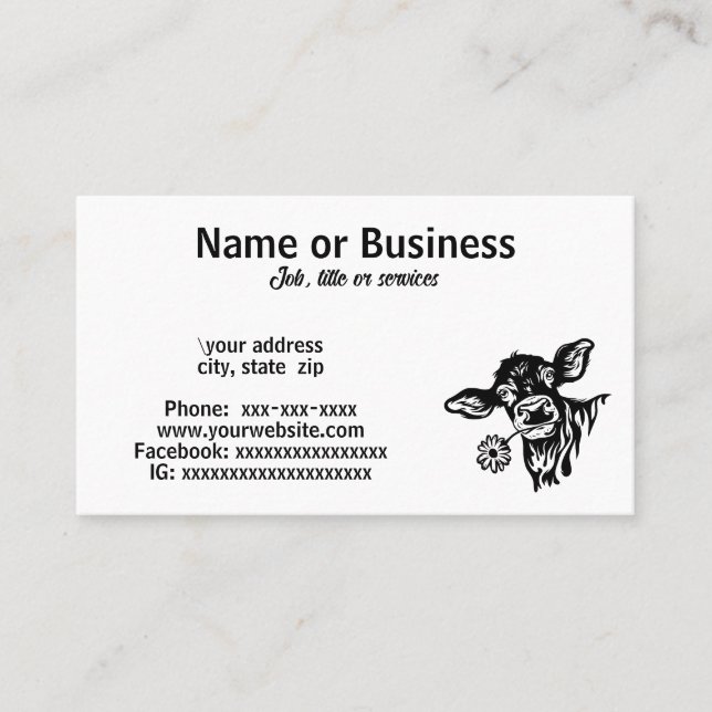 Silhouette Visitenkarte (Vorderseite)