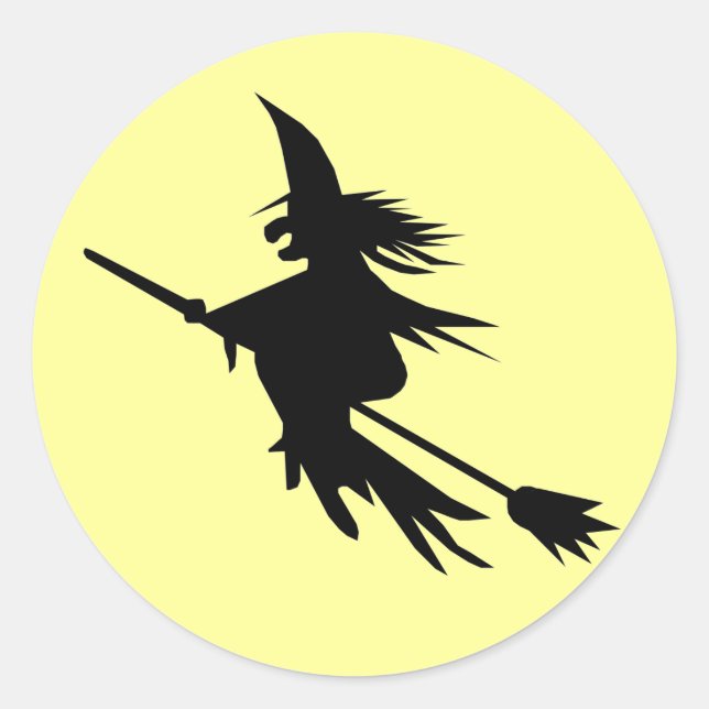 Silhouette volante sorcière | Stickers Halloween (Devant)