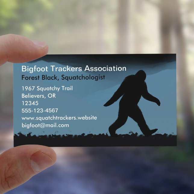 Silhouette von Bigfoot | Sasquatch Glauver's Visitenkarte (Von Creator hochgeladen)